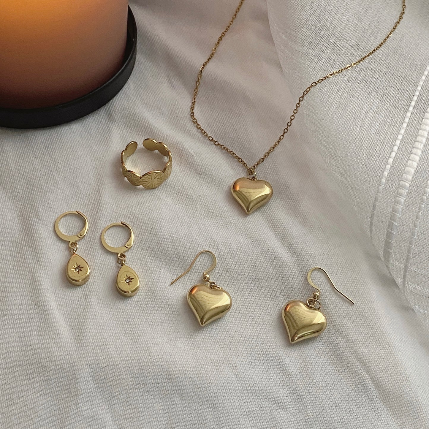Pendientes Golden Heart 💛